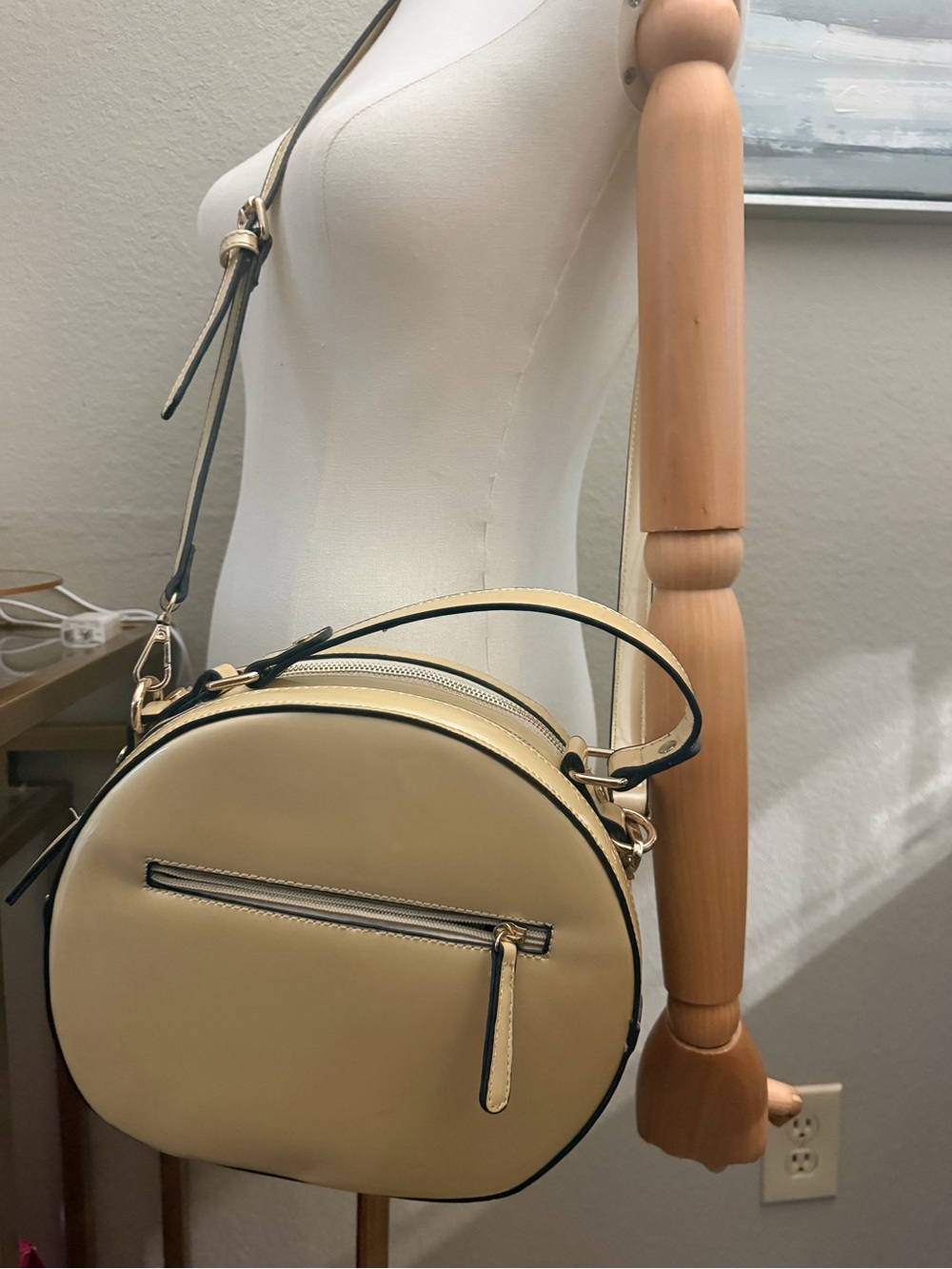 Soft Sage Cream Handbag | Minimal Chic Round Bag - Picture 10 of 15